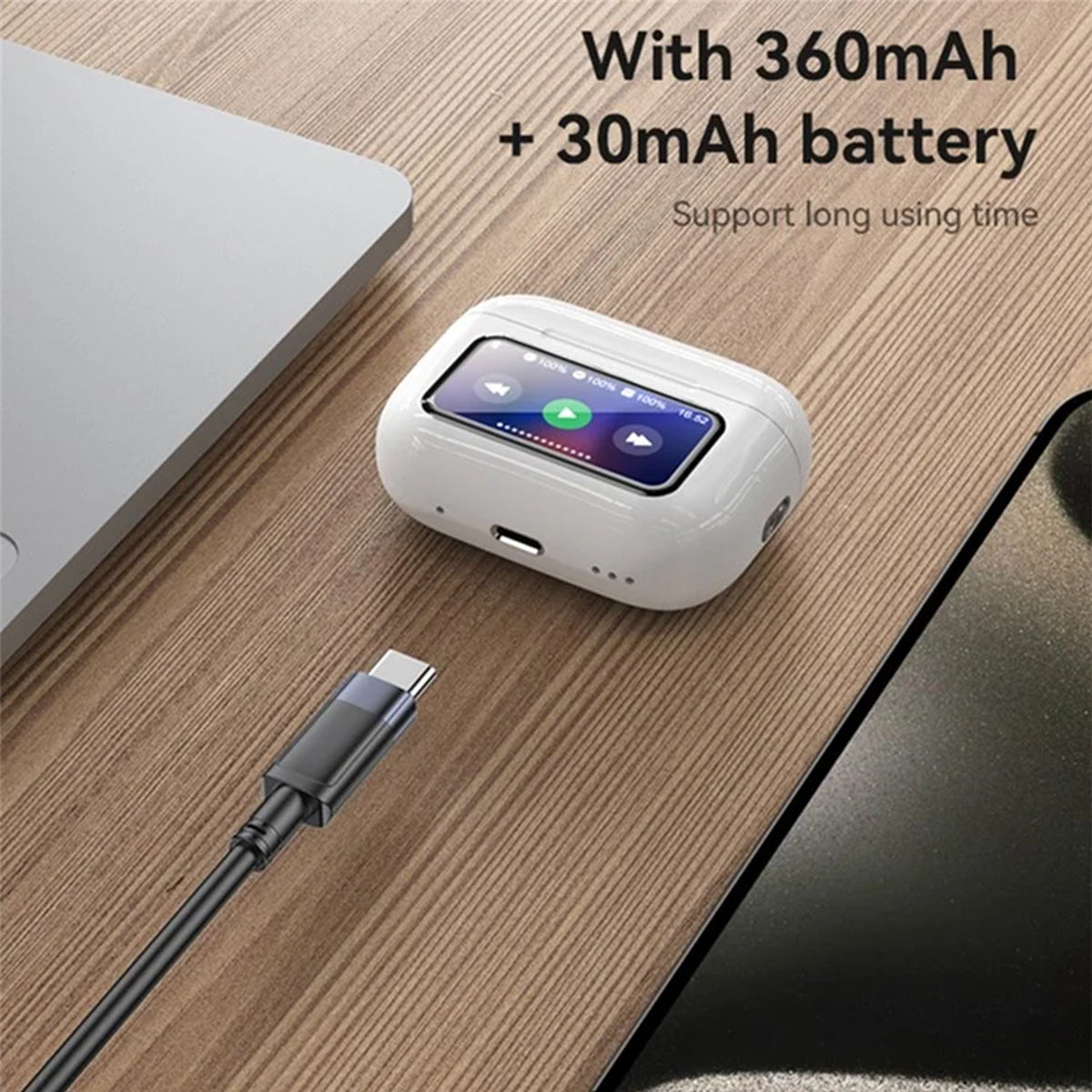 Yesido LCD Screen ANC & ENC Noise Cancellation Wireless Earphones - ALL-TEK Magherafelt