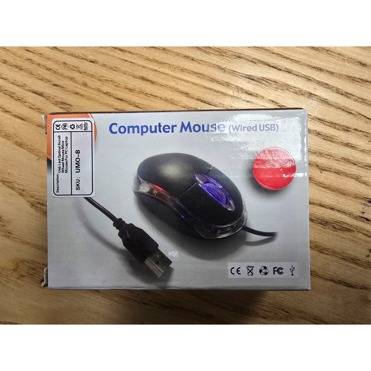 Computer Mouse - wired USB LED optical with scroll wheel - ALL-TE Magherafelt