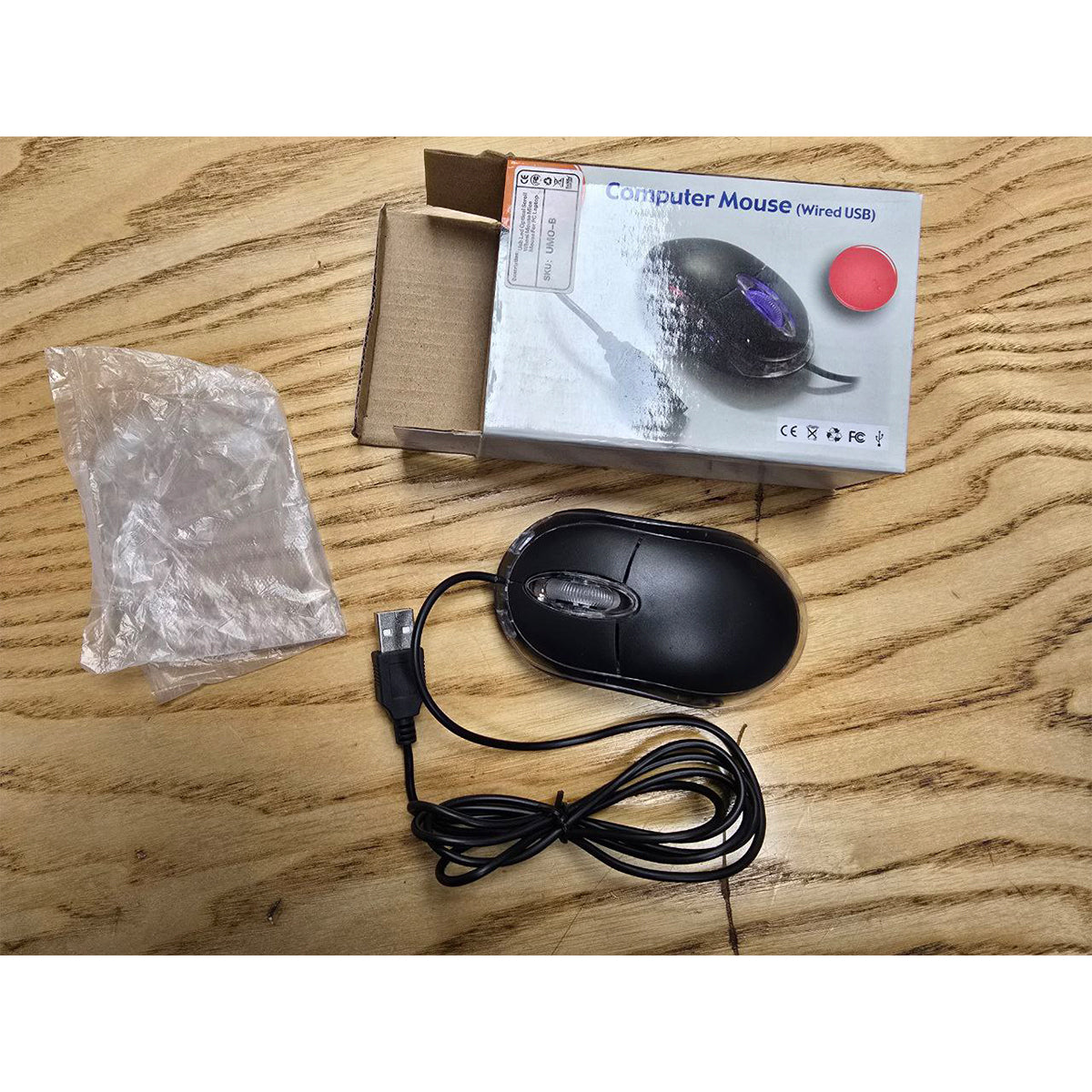 Computer Mouse - wired USB LED optical with scroll wheel - ALL-TEK Magherafelt