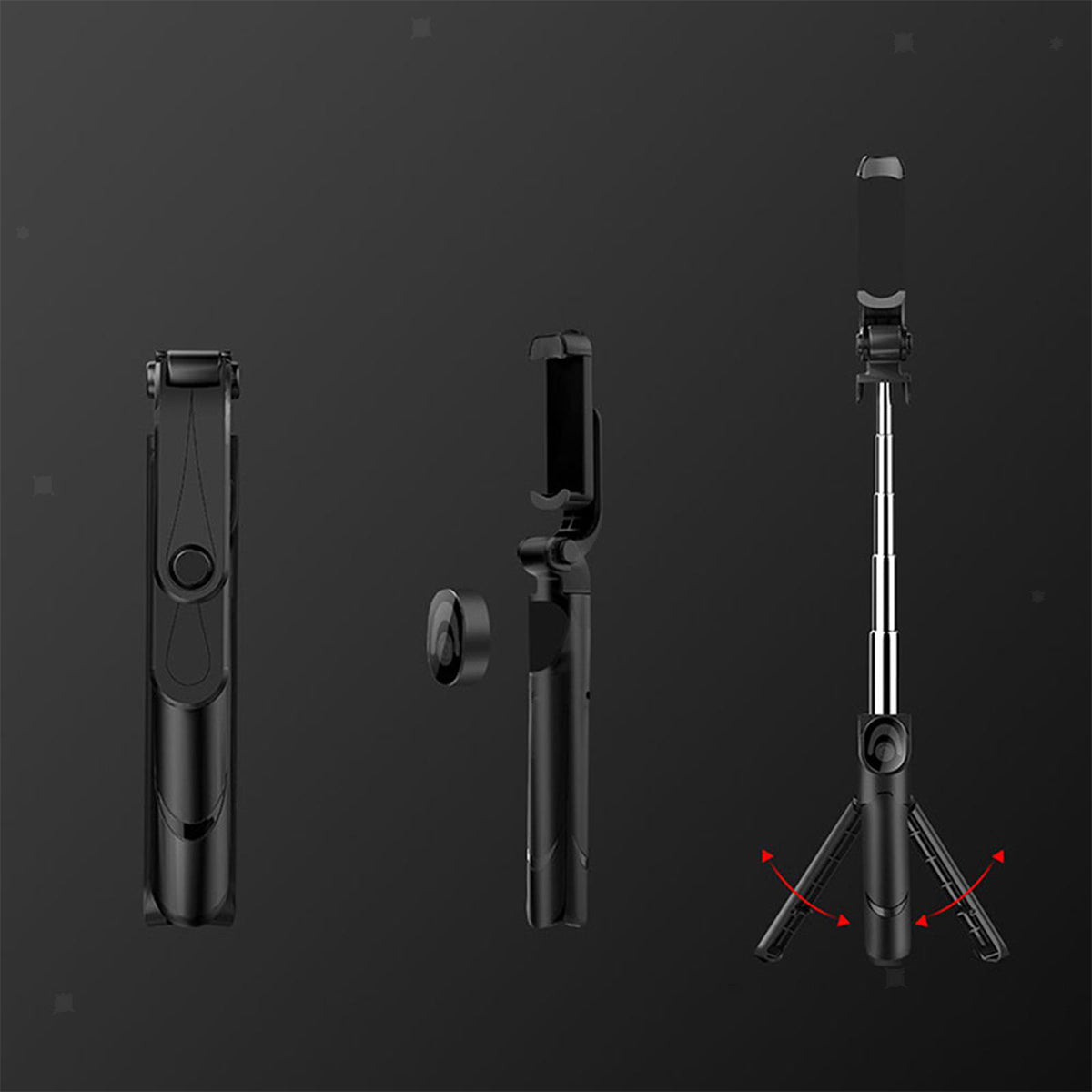 XT-09 Lightweight 3 in 1 Extendable Selfie Stick Tripod Stand Phone Holder - ALL-TEK Magherafelt