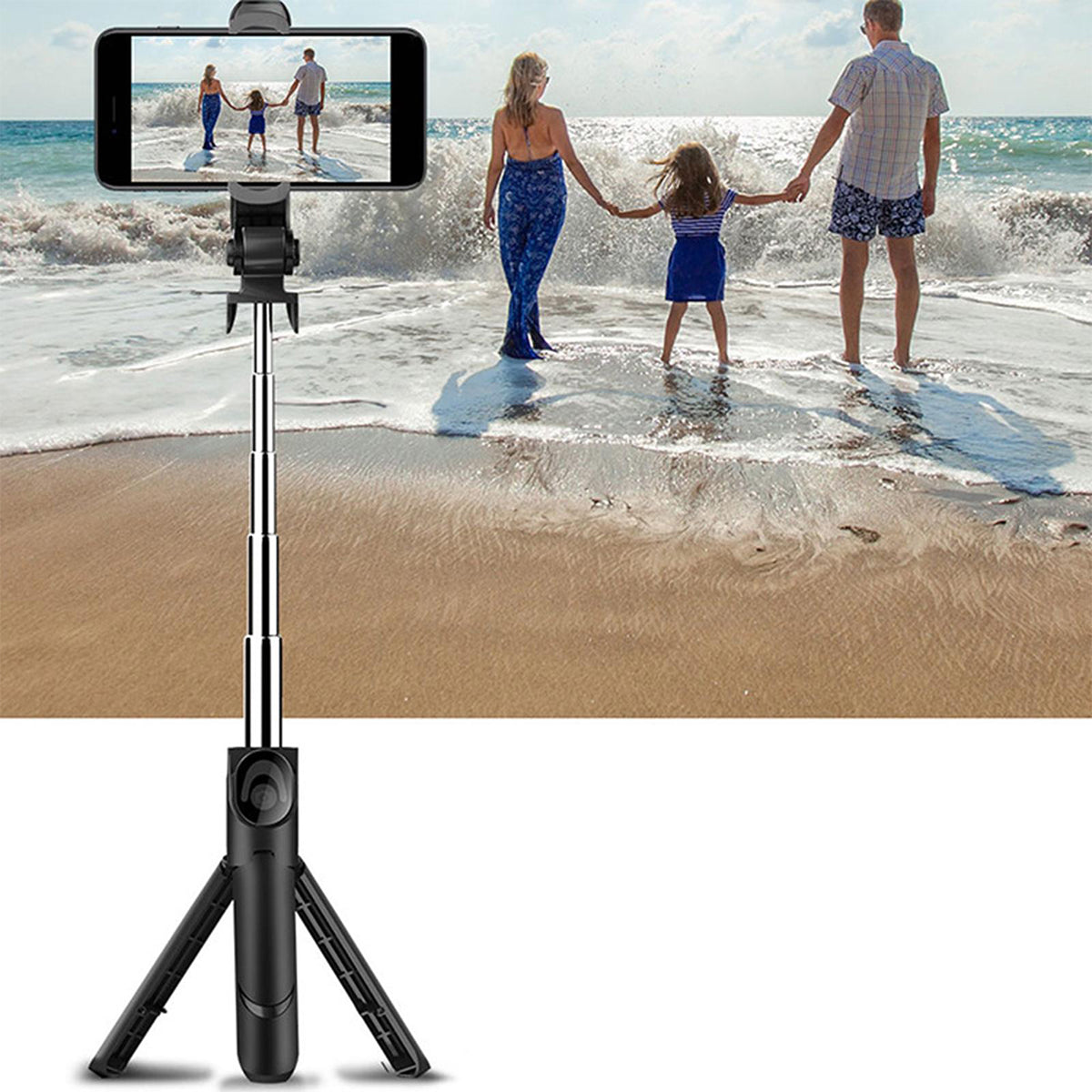 XT-09 Lightweight 3 in 1 Extendable Selfie Stick Tripod Stand Phone Holder - ALL-TEK Magherafelt