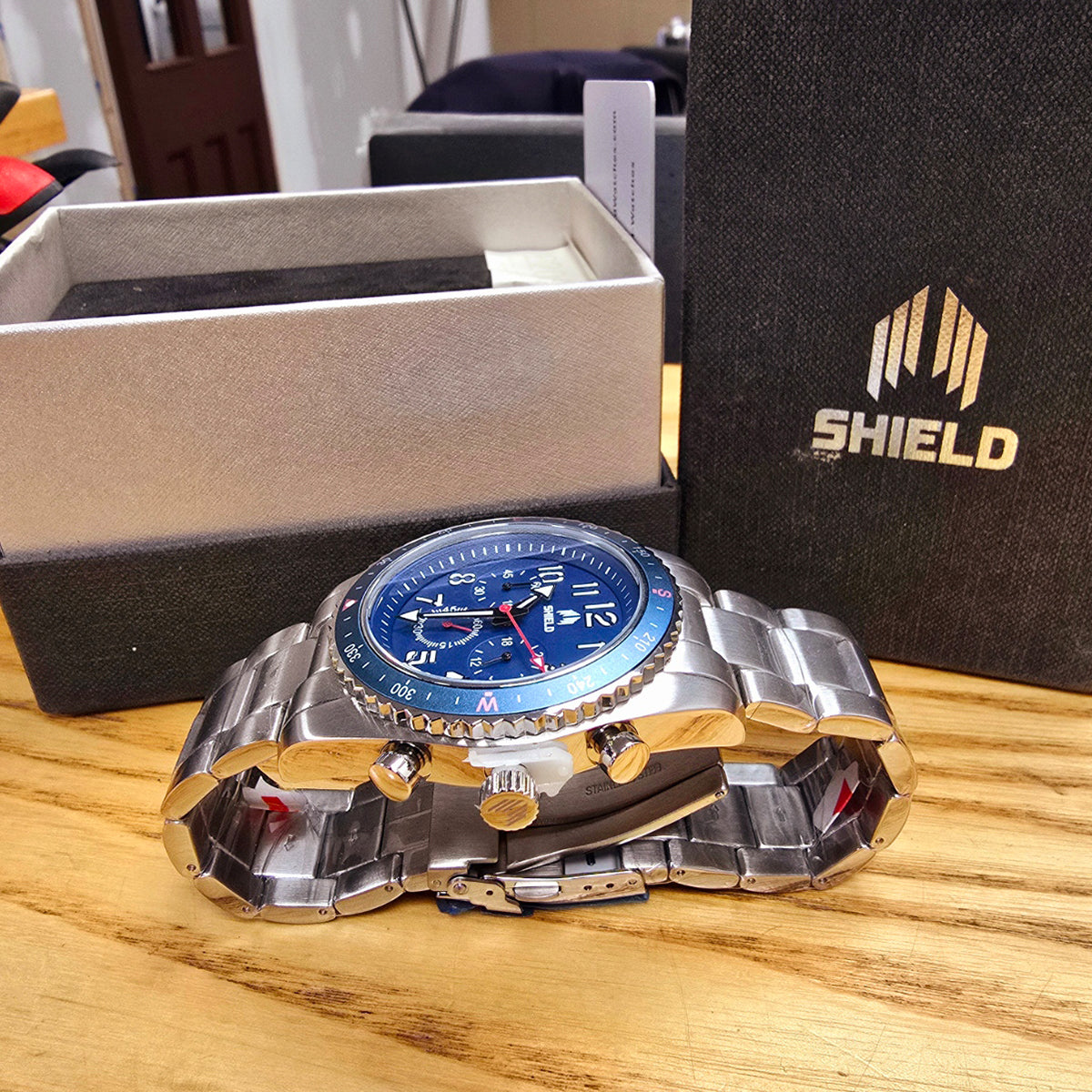 Shield Galaxy Blue Stainless Steel Men&#39;s Watch - ALL-TEK Magherafelt